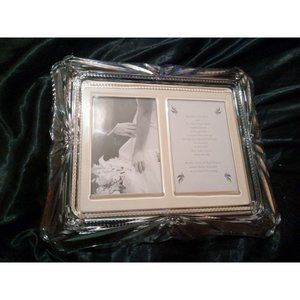 MIKASA MARGATE INVITATION DOUBLE 10-1/2 X 12-1/2 CLEAR CRYSTAL FRAME NEW AUSTRIA